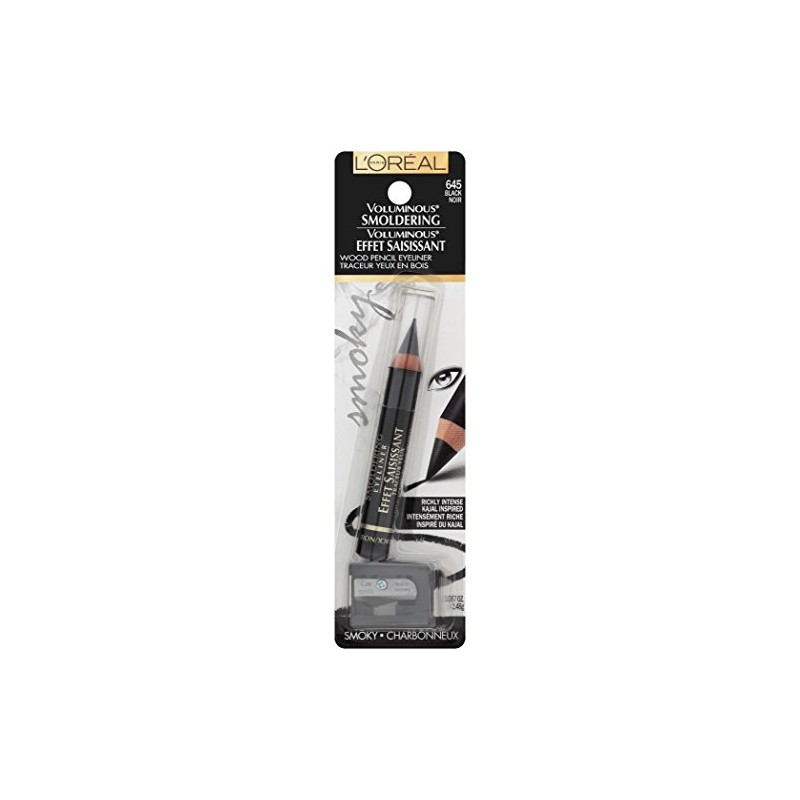 L'Oréal Paris Voluminous Smoldering Eyeliner, Black, 0.087 oz. (Packaging May