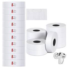 Feekoon White Pricing Labels Compatible with Monarch 1131 Price Gun, 10 Rolls of 25,000 Labels, 0.75" x 0.4375"