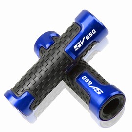 Universal 7/8" 22mm Motorcycle Handlebar Grip for Suzuki SV650 SV 650 SV650X SV650S 2000-2021 2022 2023 2024 (Blue)