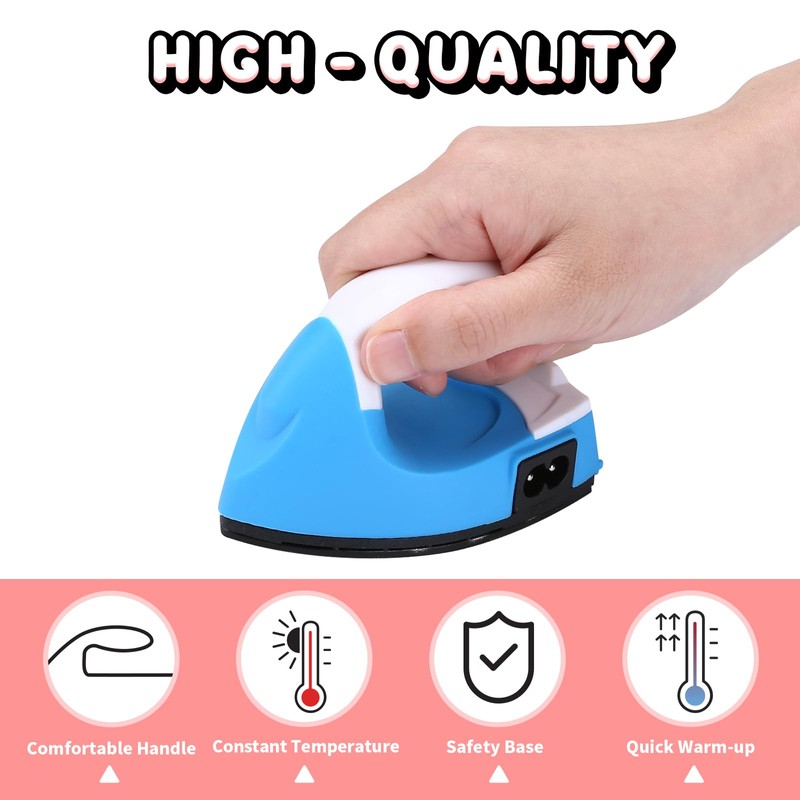 Naler Mini Iron for Crafting, Mini Heat Press with Charging