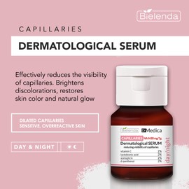 Bielenda Dr Medica - Effectively Reduces The Visibility Of Capillaries, Brightens Discolorations - Dr Medica Capillary Skin Dermatologic Anti-Redness Face Serum Day/Night - 30 ml
