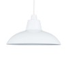 MiniSun Retro Style Gloss White Metal Easy Fit Ceiling Pendant