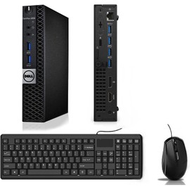 Dell OptiPlex 5050 Micro Desktop Computer PC, Intel Quad Core i5-7500T 2.7GHz up to 3.3GHz, 16GB DDR4, 1TB SSD, Keyboard, Mouse, WiFi, Windows 10 Pro 64, Black (Renewed)