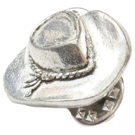 Cowboy Hat Lapel Pin Badge In Velvet Pouch Or Gift Box With Free Engraving 85