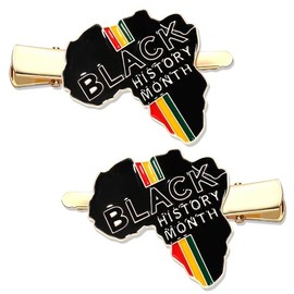 Juneteenth Hair Clips for Women African Map Hair Clips Enamel Power Fist Afro Queen Hair Barrettes Black History Month Juneteenth African Hair Accessories Outfits Party Favors