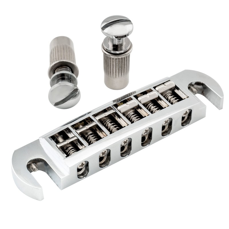 Musiclily Pro 52.5mm Pigtail Style Adjustable Wraparound Bridge Tailpiece for