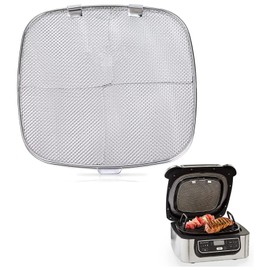 Stainless Steel Splatter Shield for Ninja AG301UK Foodi, Non-Stick Grill Griddle and Stainless Steel Splatter Screen, Air Fryer Accessories for Ninja Foodi (Splatter Shield)