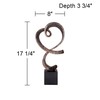 Studio 55D Swirling Heart 17 1/4" High Brushed Nickel Modern