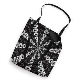 Starlight Speeding Mid-Century Pattern White On Black Tote Bag
