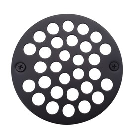 Westbrass A3192-12 4" OD Brass Shower Strainer Grid Drain Cover, Oil Rubbed Bronze