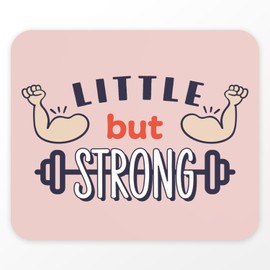 Fabulous Little But Strong Dumbbells Muscle Workout Mauspad Rosa – (Maße 24 x 20 cm)