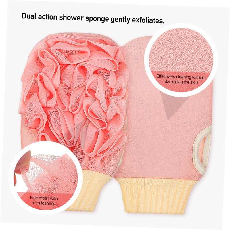 minkissy 3pcs Exfoliating Bath Glove Body Exfoliator Dead Skin Remover