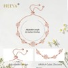 HEEYA Rose Gold Bracelets for Womens, Silver Bracelets for Women-Adjustable