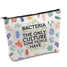 Biology Teacher Gift Microbiogist Survival Kit Med School Gift Germaphobe Gift Biology Science Makeup Bag Graduation Gift (Bacteria CA)