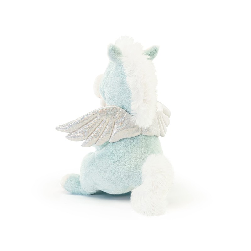 Trudi 29307 Horse Pegasus Plush Hand Puppet, Light Blue, S