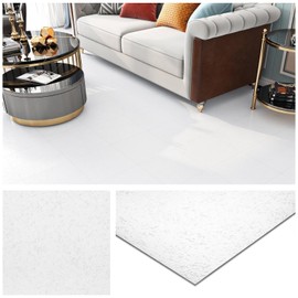 Livelynine White Peel and Stick Floor Tile Waterproof Bathroom Flooring Self Adhesive Vinyl Floor Tiles for Kitchen White Vinyl Flooring Sheet Renter Friendly Laminate Flooring Linoleum 4-Pack 12x12