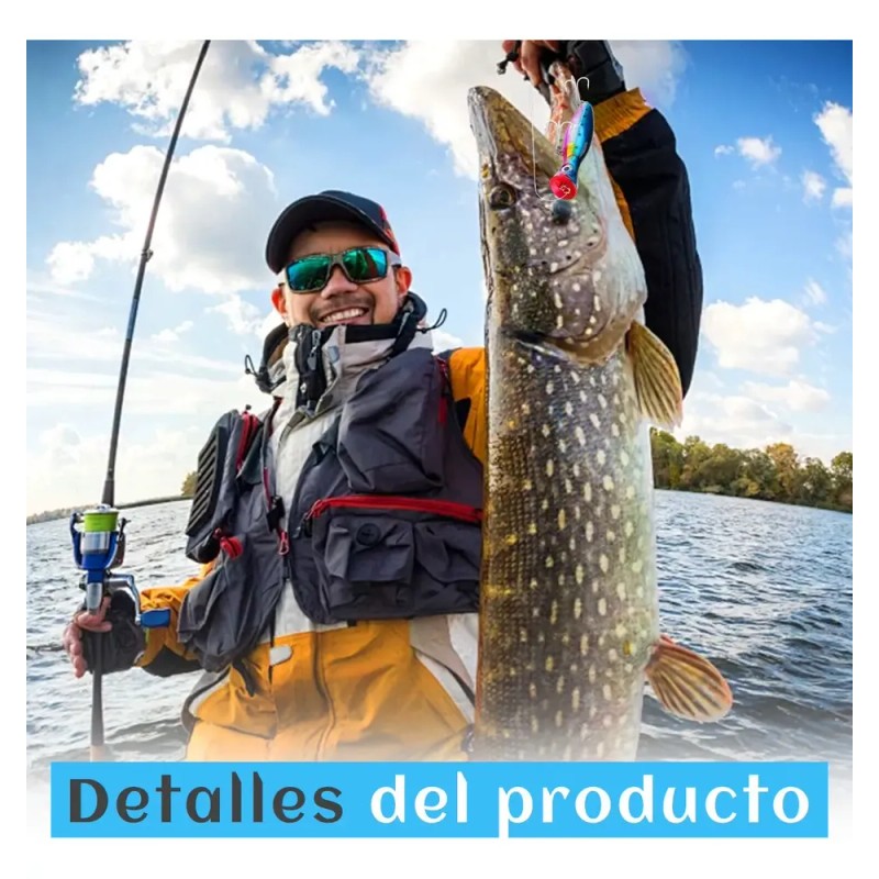 5 Señuelos Popper De 43g Kit Pesca Superficial Mar Playa
