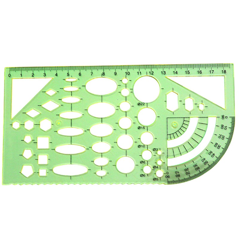 6 Pcs Plastic Measuring Templates Set Building Formwork Stencils Geometric