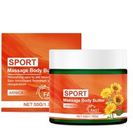 Sport Massage Body Butter with Arnica - Muscle Recovery Cream for Athletes & Active Lifestyle - Deep Tissue Massage Balm for Sore Muscles, Joints & Post-Workout Relief - Natural Moisturising Formula