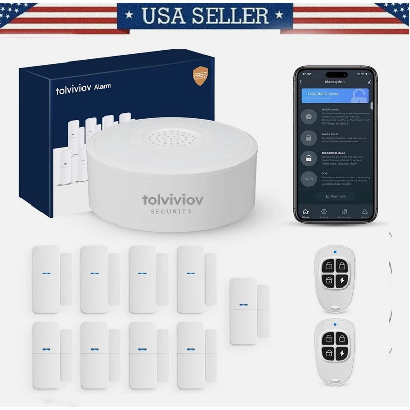 ‎tolviviov 12pcs Smart Home Alarm Security System DIY Door/Window Sensors