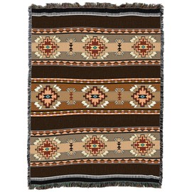 Pure Country Weavers Rimrock Sandstone Blanket XL - Southwest Native American Inspired - Gift Tapestry Throw Woven from Cotton - Made in The USA (82x62)