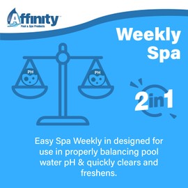 Affinity™ Spa Weekly Ultra | 2-in-1 Natural Chitosan Clarifier & Biodegradable Enzyme | Powerful Combo Treats Scale, Prevents Scum, & Destroys Organic Matter | Eliminates Smelly Odors | 24 oz.