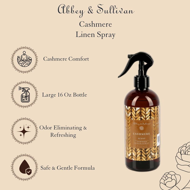 Abbey & Sullivan Linen Spray, Cashmere, 16 oz.