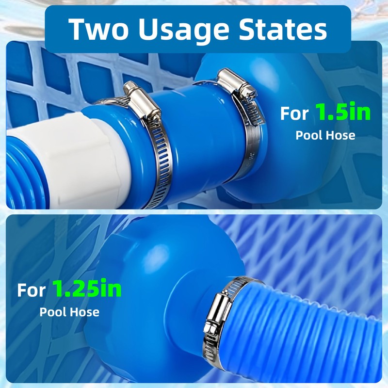 Surface Skimmer Small Strainer Hose B Adaptor, 1 1/2in Pool