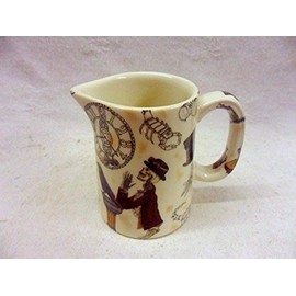 Steampunk Mini Cream Jug Pitcher by Heron Cross Pottery