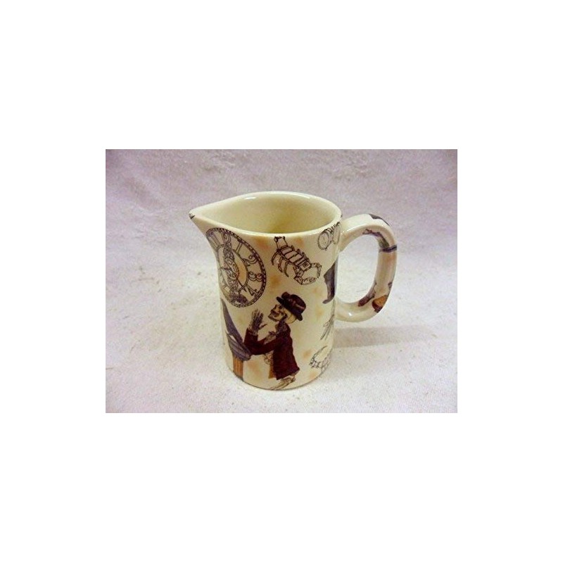 Steampunk Mini Cream Jug Pitcher by Heron Cross Pottery