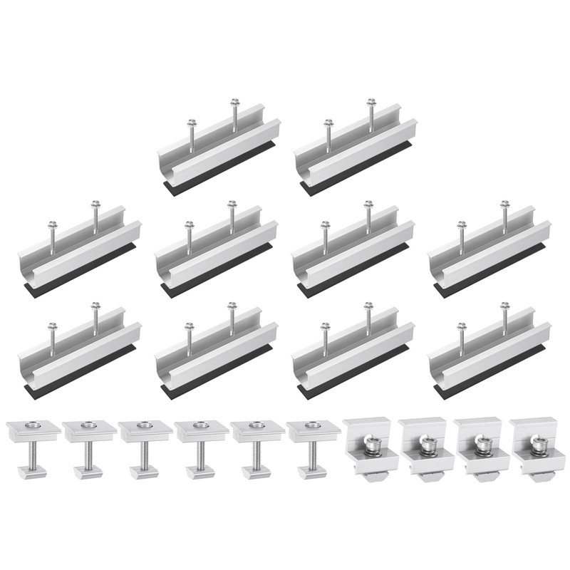M METERXITY 10 PCS Solar Panel Mounting Brackets Kits, Aluminum