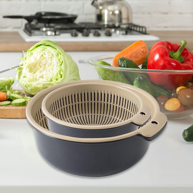 Colander Bowl Set | Fruit and Vegetable Washing Strainer Bowl