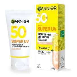 Protector Solar 50 Superuv Toque Seco Tono Claro Garnier, 40ml