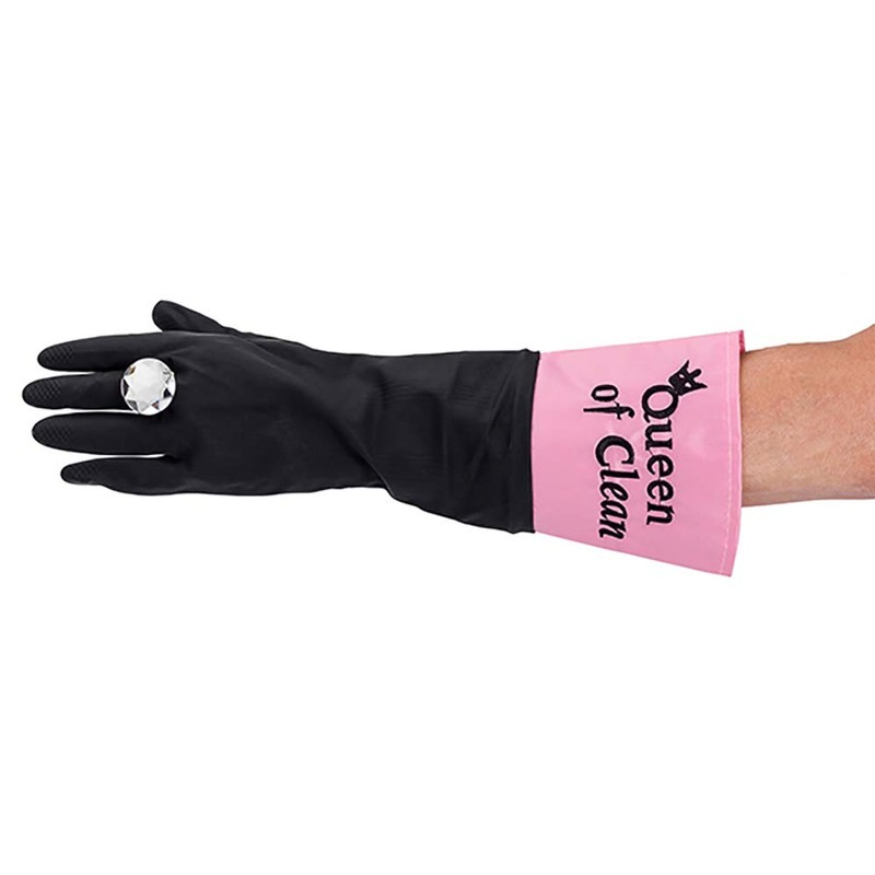 Diabolical Gifts DP0989 Queen of Clean Washing up gloves, Pink