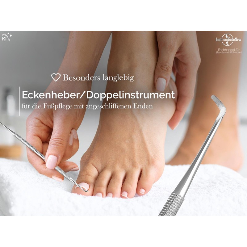 Corner Lifter Foot Care Instrument Double Probe with Short Fine