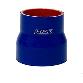 HPS HTSR-225-275-L4-BLUE Silicone High Temperature 4-ply Reinforced Reducer Coupler Hose, 60 PSI Maximum Pressure, 4" Length, 2.25" > 2.75" ID, Blue