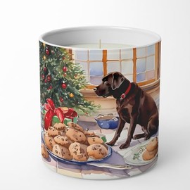 Caroline's Treasures DAC3841CDL Labrador Retriever Christmas Cookies Decorative Soy Candle Nature Soy Wax Essential Oil Home Decor Ideal for Bedroom Kitchen Bath Office Gift, 10 oz