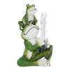 Azuma Novelty Frogs Rain Gauge 5" Measure Rainfall Resin Garden