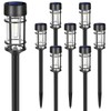 Mancra Solar Pathway Lights, 8 Pack LED Solar Lights Outdoor