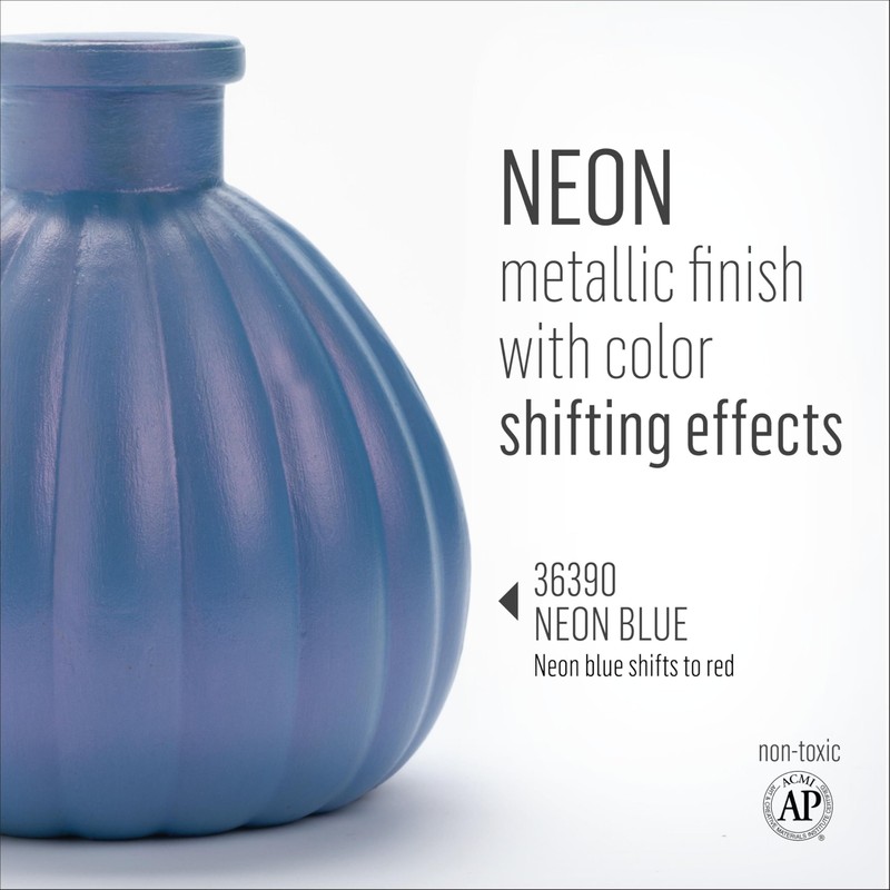 FolkArt, Color Shift Blacklight Acrylic Paint, Neon Blue