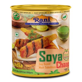 Rani Soya Chaap (Plant Based Protein) 30oz (1.875lbs) 850g ~ Easy Open Lid | All Natural | Vegan | No Colors | NON-GMO | Kosher | Indian Origin | Soy Based Meat Substitute