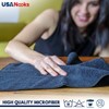 USANOOKS Microfiber Cleaning Cloth Grey - 12 Pcs (12.5"x12.5") -