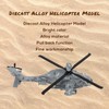 Diecast Metal Helicopter Model Sound Light Pullback Alloy Fighter Aircraft