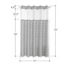Farmhouse Shower Curtain with Snap-in Liner,No Hooks Needed, Fabric Shower