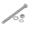sourcingmap 10pcs 304 Stainless Steel M5x70mm Hex Bolts w Nuts