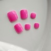 Press on Toenails Pink Full Cover Fake Toenails Glossy Glue