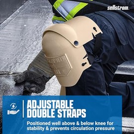 Sellstrom Ultra Flex III KneePro - Rodilleras profesionales para hombres y mujeres con amortiguación de espuma de triple capa, carcasa exterior...    