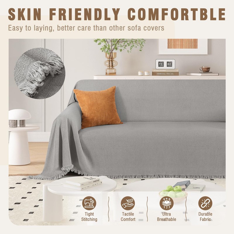 TAOCOCO Couch Cover Blanket Sectional Sofa Covers Thick Durable Couch