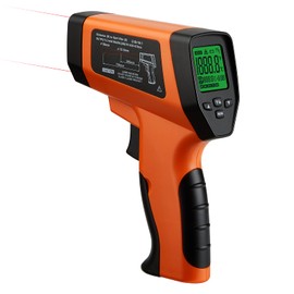 BBQGO Laser Infrared Thermometer -50°C to 750°C, Infrared Thermometer with 16:1 Spot Ratio, Temperature Meter IR Pyrometer with Non-Contact, Adjustable Emissivity for Cooking/Automotive