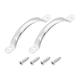 sourcing map Stainless Steel Door Pull Handles, 2Pcs 95mm/3.74" Long Door Handle with Screws Cabinet Drawer Hardware Handles Pulls